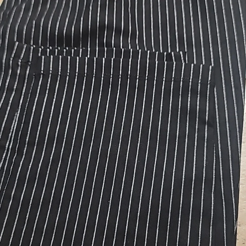 Who What Wear Black and White Pinstripped Casual Pull-On Dress Pants, Size 16 - Picture 6 of 7